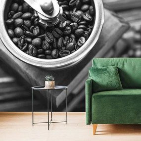 Carta da parati – Macinino da caffè vintage in bianco e nero