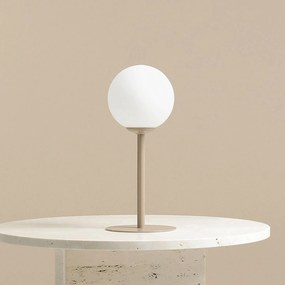 ALDEX Lampada da tavolo Joel, altezza 35 cm, beige/bianco