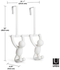 Appendiabiti in plastica bianca 22 cm Buddy - Umbra