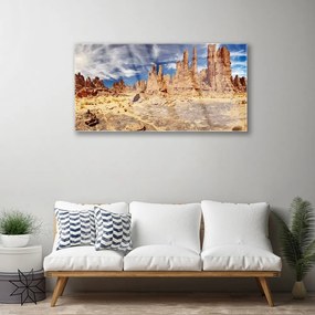 Quadro vetro Sabbia per paesaggi del deserto 100x50 cm