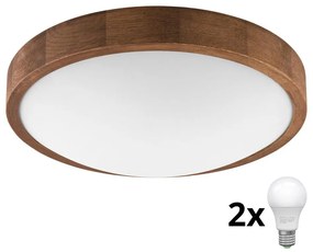 Brilagi - Lampada LED da soffitto CARVALHO SLIM 2xE27/60W/230V ciliegio 37 cm