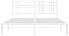 Giroletto con testiera metallo bianco 150x200 cm