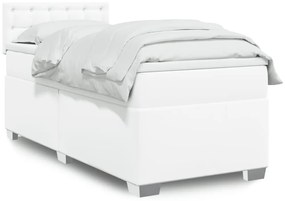 Giroletto A Molle Con Materasso Bianco 80x200 Cm İn Similpelle /