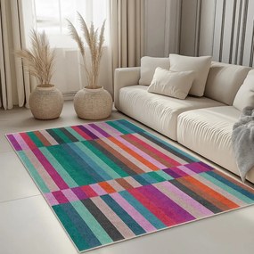 Tappeto turchese lavabile 60x100 cm Acid Rain – Mila Home