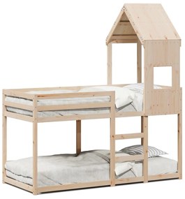 Letto A Castello Senza Materasso 90x190 Cm Legno Di Pino /