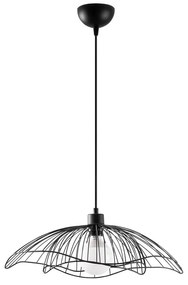 Lampadario nero con paralume in metallo ø 50 cm Farac – Opviq lights