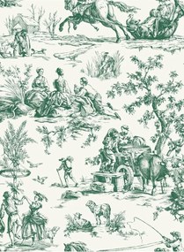 Coordonne Tapete Bucolic Toile - Emerald