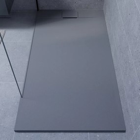 Piatto doccia NEO V2 SENSEA in composito minerale di resina gelificata grigio L 80 x L 170 x H 3.2 cm opaco