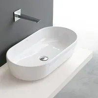 Lavabo da appoggio in ceramica bianca cm 70x35 cm Althea Cover