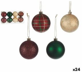 Set di palline di Natale Multicolore 6 cm Plastica (24 Unità)