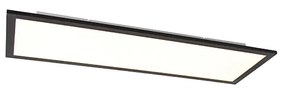 Plafoniera nera da 80 cm incl. LED con telecomando - Live
