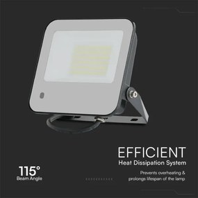 Proiettore LED RGBW dimmerabile LED/50W/230V IP65 grigio + TC
