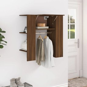 Scaffale Ingresso Rovere Marrone 97,5x37x99cm Legno Multistrato /