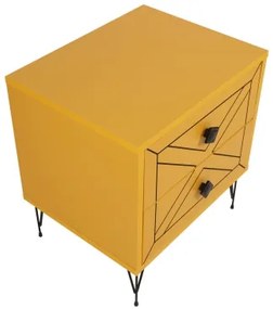 Comodino LUNA 55x50 cm giallo