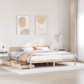 Letto senza materasso 180x200 cm in legno massello di pino