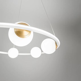 Lampadario Contemporaneo Ball Bianco Led