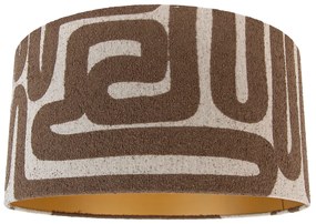 Paralume in tessuto marrone con beige 50/50/25
