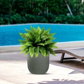 Vaso in resina da esterno interno cilindro d.35x34h Raffaello Verde