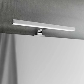 Lampada LED da Specchio 30cm Cromata 4W - Doppia Installazione Colore Bianco Freddo 6.000K