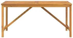 Tavolo da pranzo da giardino 150x90x74 cm legno massello acacia