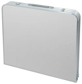 Tavolo da campeggio pieghevole + 4x sedia bianco/cromo