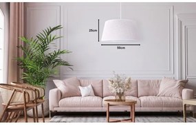 Duolla - Lampadario a sospensione con filo BOUCLE 1xE27/15W/230V diametro 50 cm bianco
