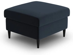 Poggiapiedi blu scuro con rivestimento in velluto Kyoto – Cosmopolitan Design
