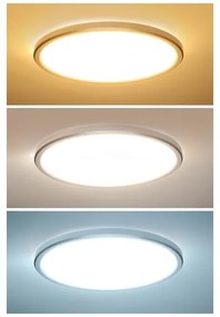 Solight WO826-LED Plafoniera da soffitto per bagno ACATE 24W/230V, 3000/4000/6000 K, Ø 29,3 cm, IP54