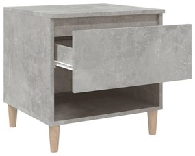 Comodini 2 pz Grigio Cemento 50x46x50 cm in Legno Multistrato