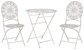 Set da balcone 2 posti metallo bianco SCAFA Beliani