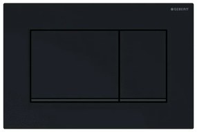 Geberit placca di comando Sigma 30 doppio tasto nero/nero opaco
