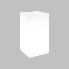 Vaso Illuminabile 40x40xH80cm, E27 Colore Bianco