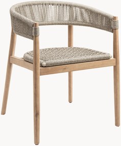 Sedia da giardino in legno di acacia con braccioli Miara