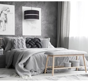 Duolla - Lampadario a sospensione con filo DUO 1xE27/15W/230V diametro 40 cm nero/bianco