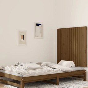 Testiera Da Parete Ambra 95,5x3x90 Cm İn Legno Massello Di Pino /