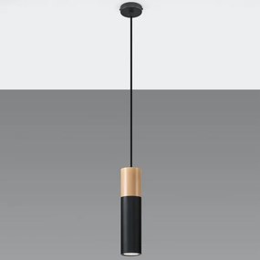Sollux SL.0632 - Lampadario a sospensione con filo PABLO 1xGU10/40W/230V nero