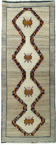 Gabbeh Tappeto persiano 80x210 Beige (Iran) Annodato A Mano