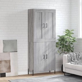 Credenza grigio sonoma 69,5x34x180 cm in legno multistrato