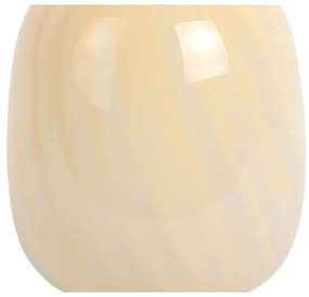 Lampada da tavolo giallo chiaro con paralume in vetro (altezza totale 20 cm) Summer Globe – Leitmotiv