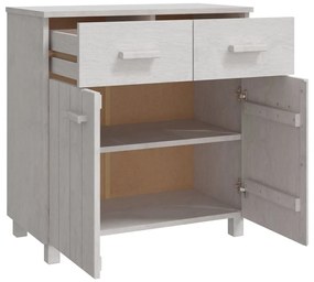 Credenza hamar bianca 79x40x80 cm in legno massello di pino