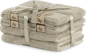 Set di 2 asciugamani da bagno beige e 4 asciugamani Bamby Beige - DecoKing