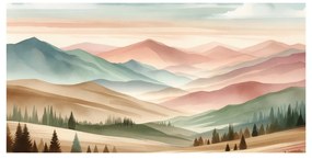 Quadro su tela – Paesaggio pastello silenzioso