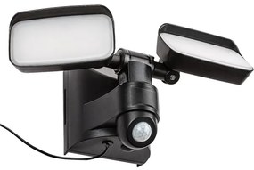 Rabalux 77091 - Lampada solare da parete LESZNO 2xLED/5W/3,7V IP54 nera