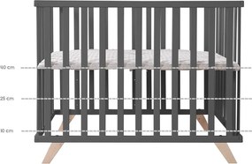 Box in legno di faggio grigio scuro 75x100 cm Lil Planet - Roba