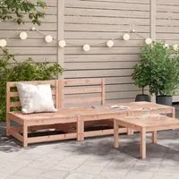 Divano Giardino Senza Braccioli con Poggiapiedi Legno Douglas 837968