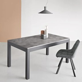 Tavolo in legno allungabile a 290 cm 12 posti FABIO Cemento