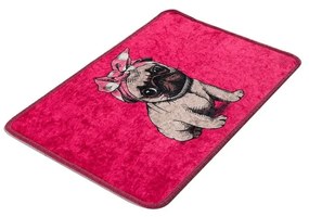 Tappetino per il bagno rosa 40x60 cm Pink Pug – Foutastic