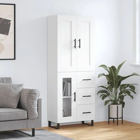 Credenza Bianca 69,5x34x180 Cm İn Legno Multistrato /