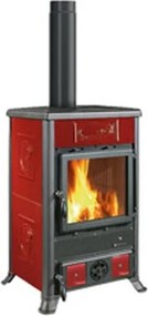 Stufa a legna Rossella Ceram 9 kW Bordeaux - La Nordica