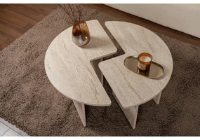 Tavolino da salotto LUVIA, finitura effetto marmo beige